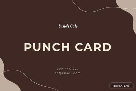 Business Punch Card Template