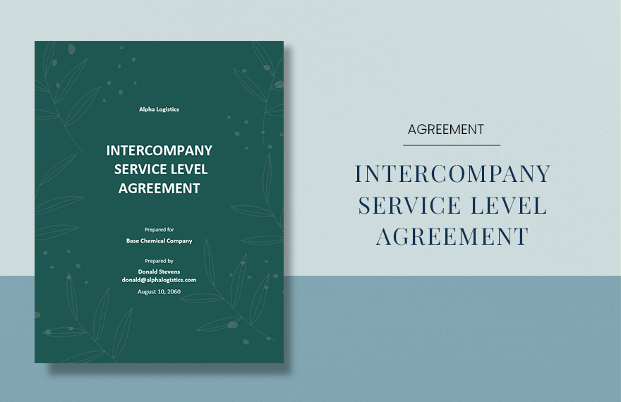 Intercompany Service Level Agreement Template 