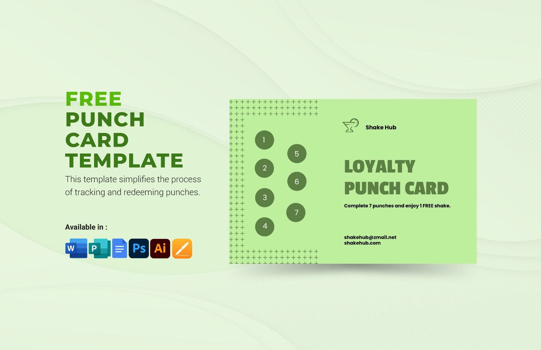 Punch Card Template in Word FREE Download