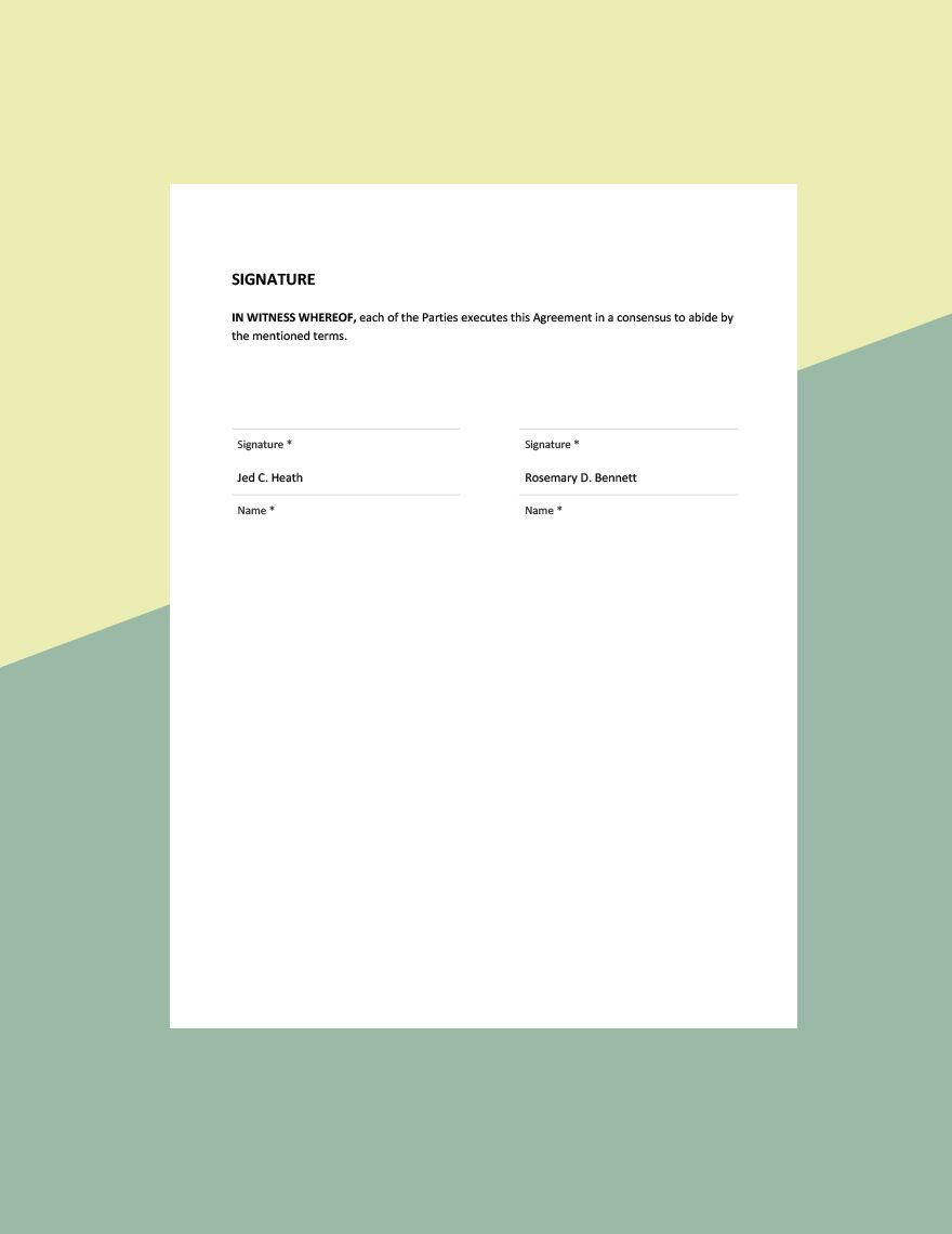 Individual Flexibility Agreement Template