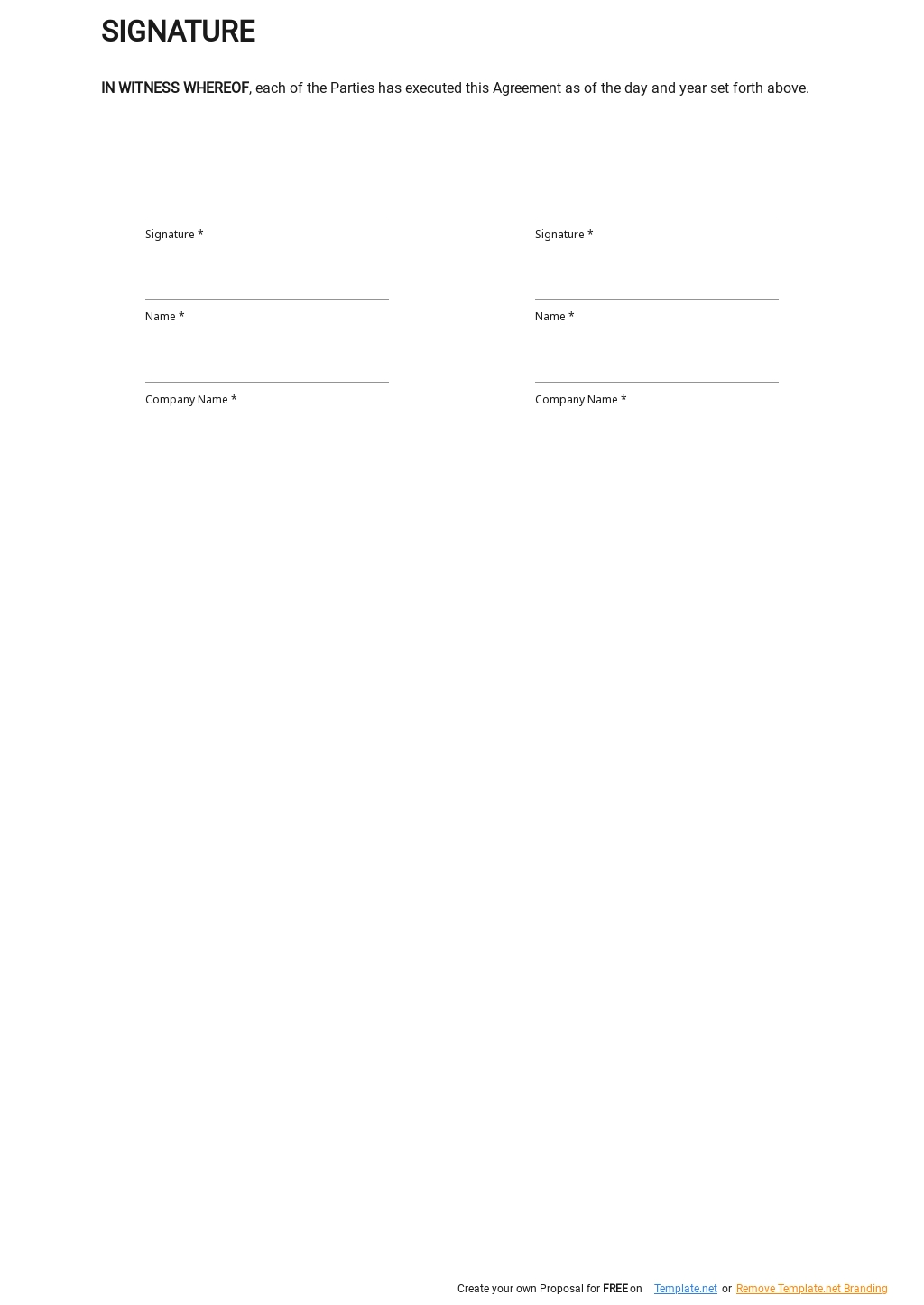Master Risk Participation Agreement Template