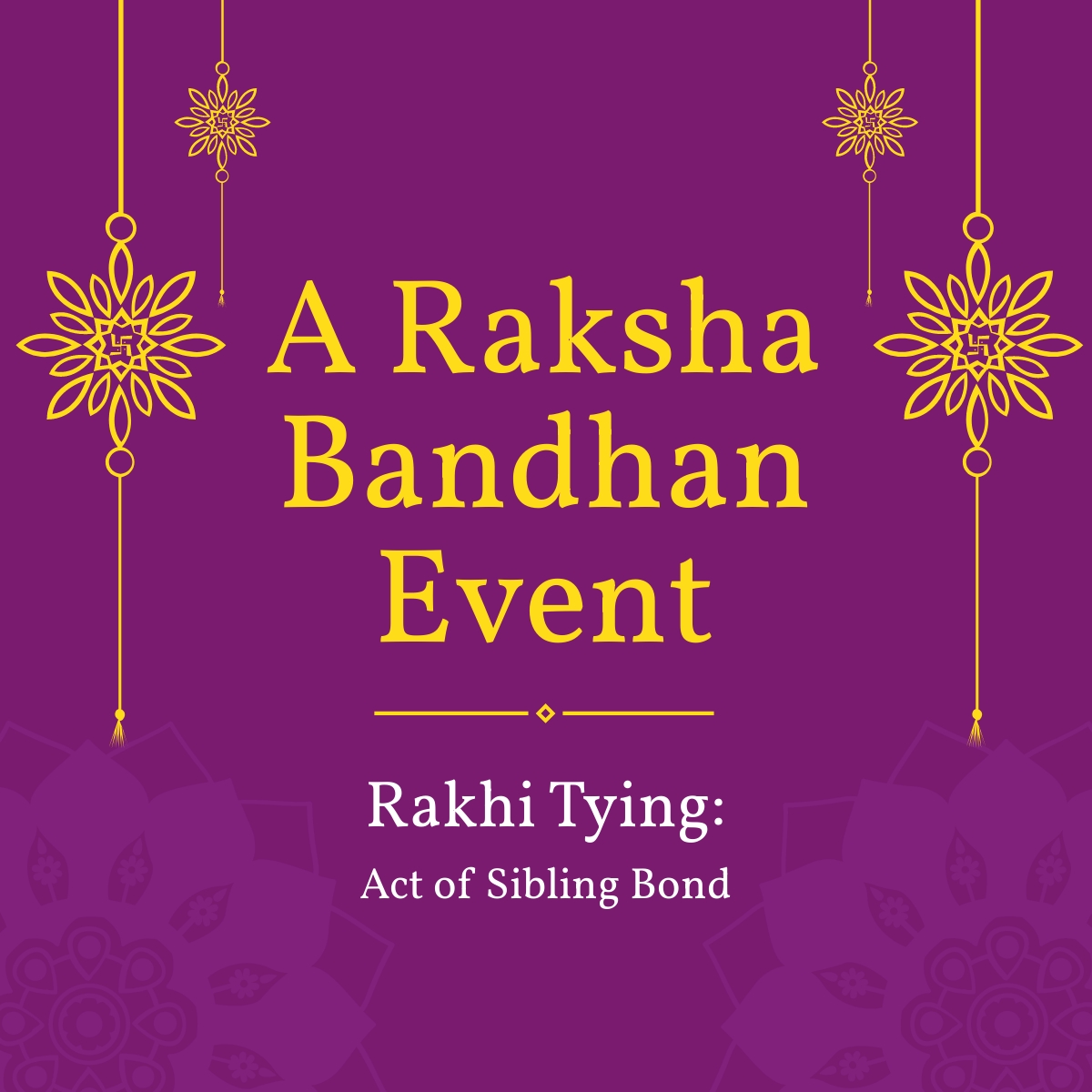 Raksha Bandhan Event Linkedin Post Template