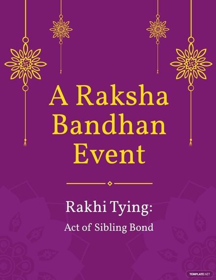 Free Raksha Bandhan Event Flyer Template