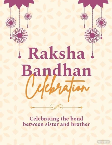 Free Modern Raksha Bandhan Flyer Template