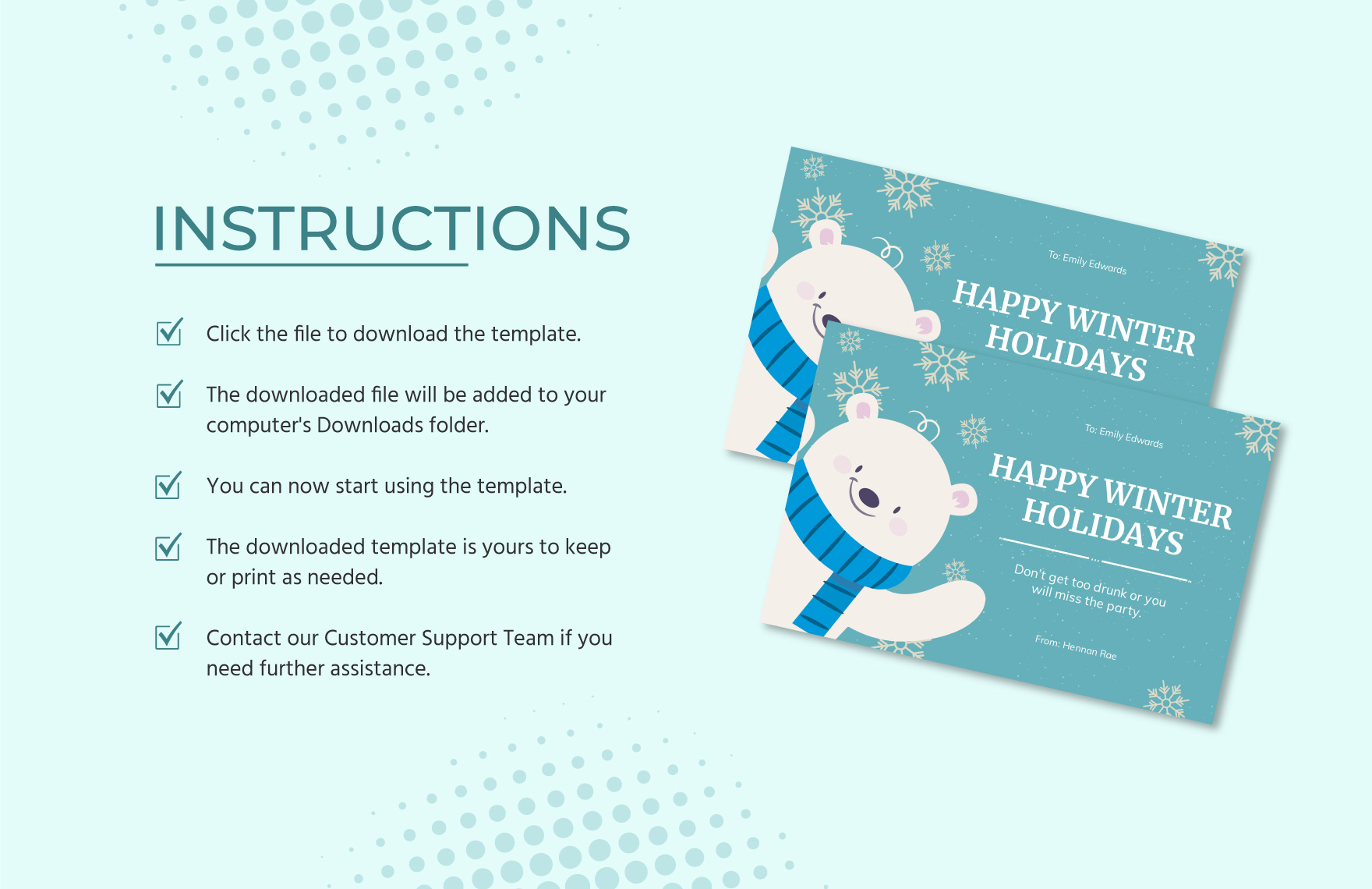 Funny Holiday Postcard Template