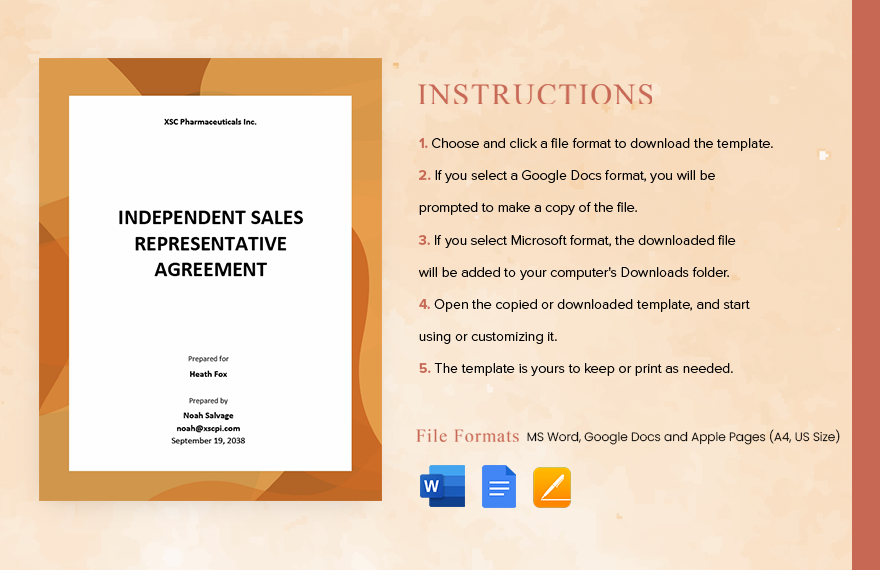 Independent Sales Representative Agreement Template