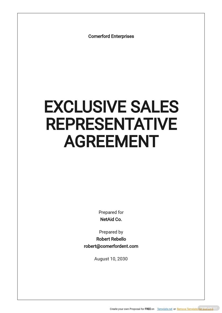 Sales Representative Templates Design Free Download Template