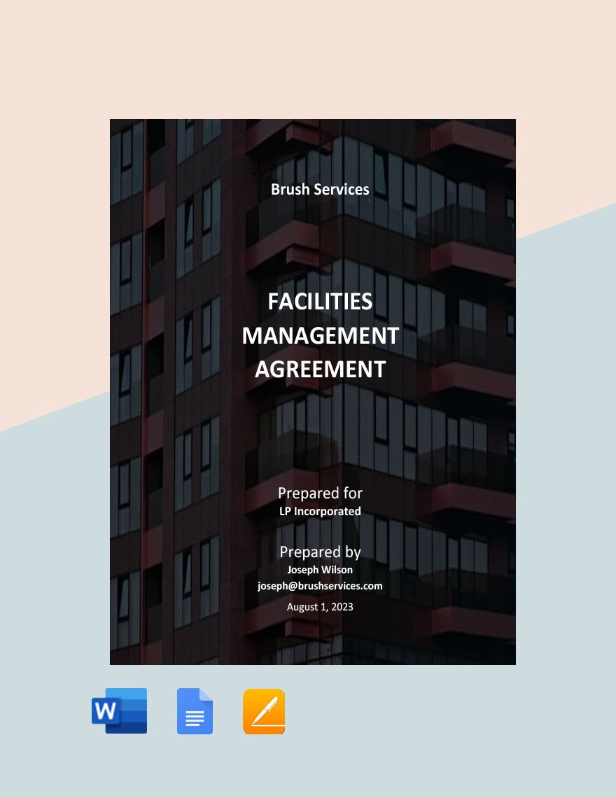 Facilities Management Agreement Template