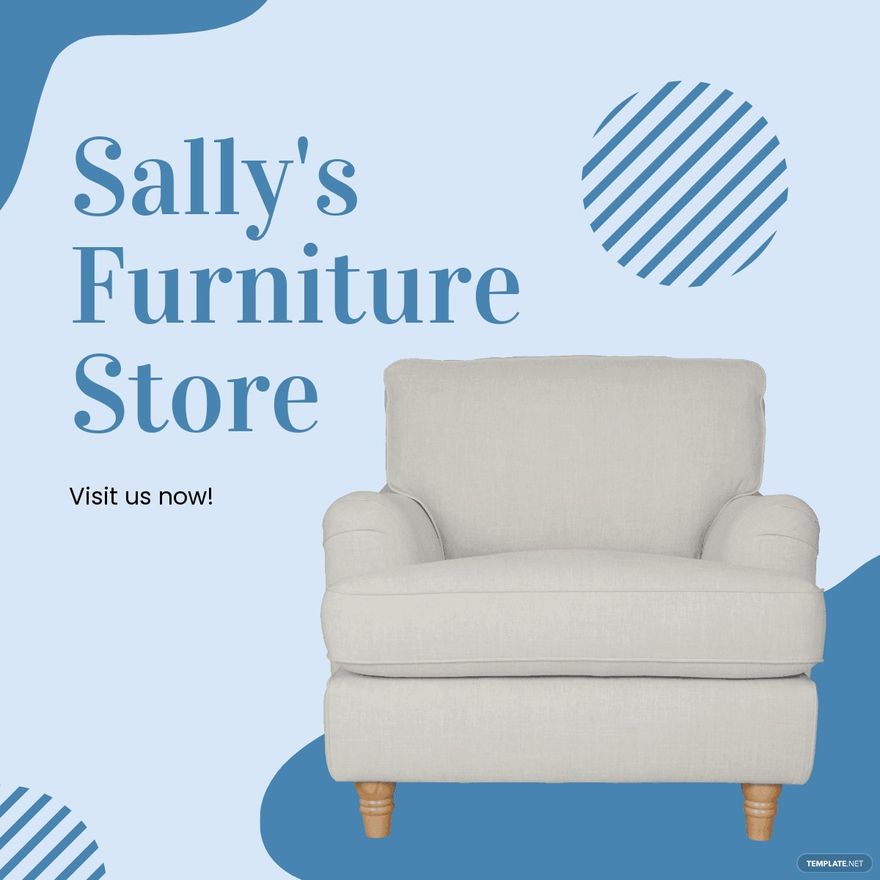 FREE Furniture Store Post Template Download in JPG, PNG