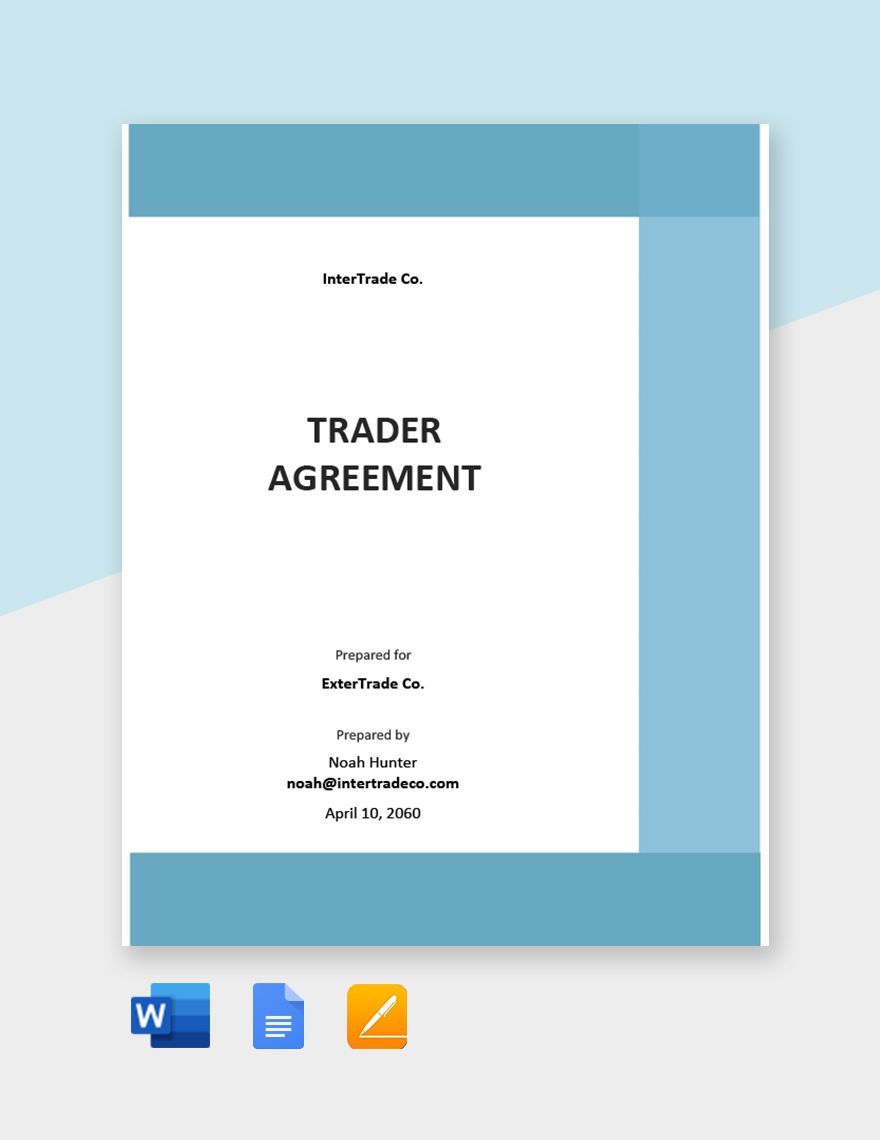 Free Trader Agreement Template