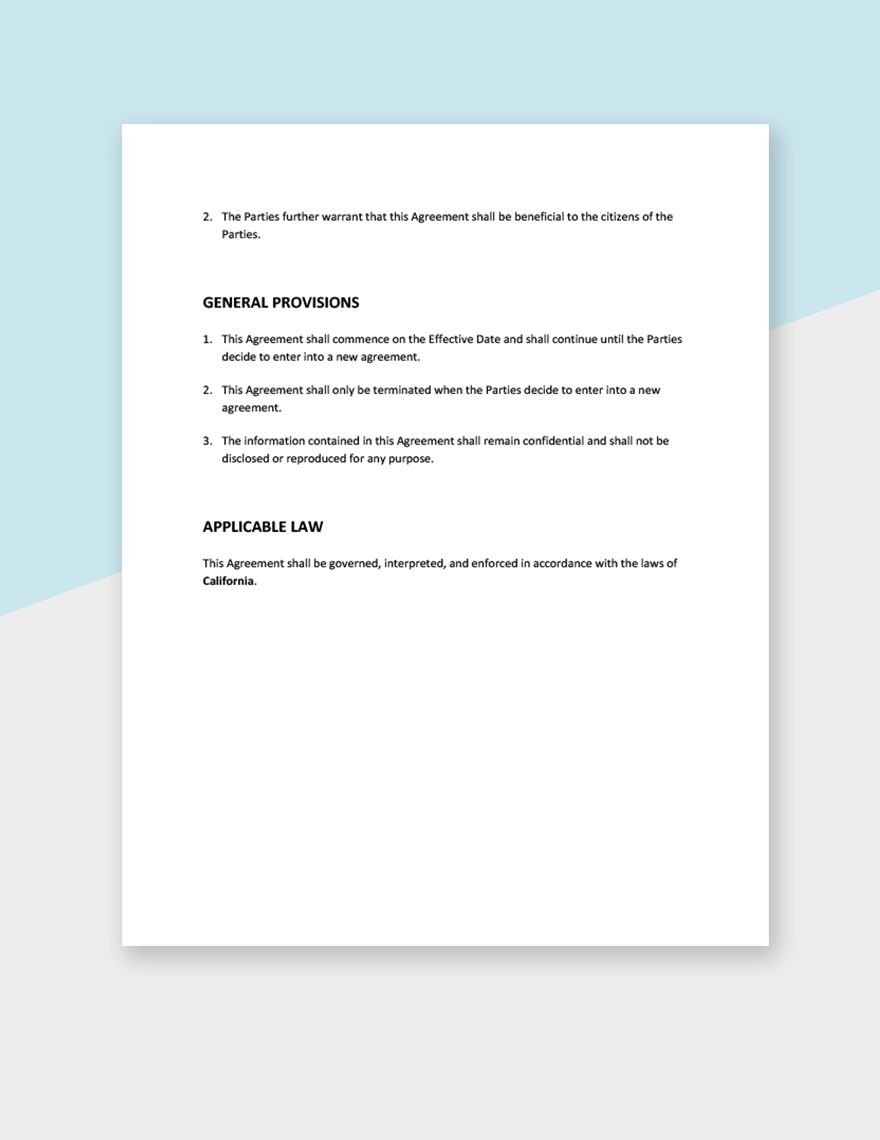 Trader Agreement Template