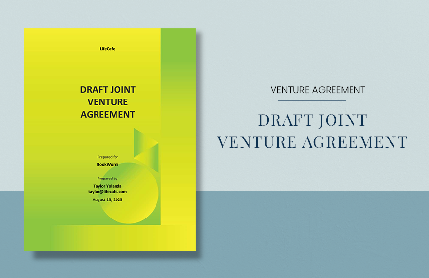 Draft Joint Venture Agreement Template