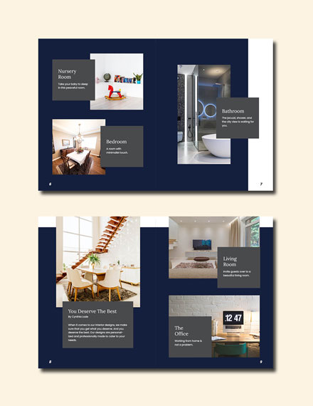 Interior Studio Lookbook Template Format