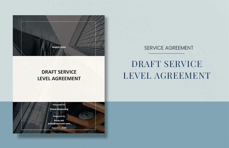 Draft Service Level Agreement Template
