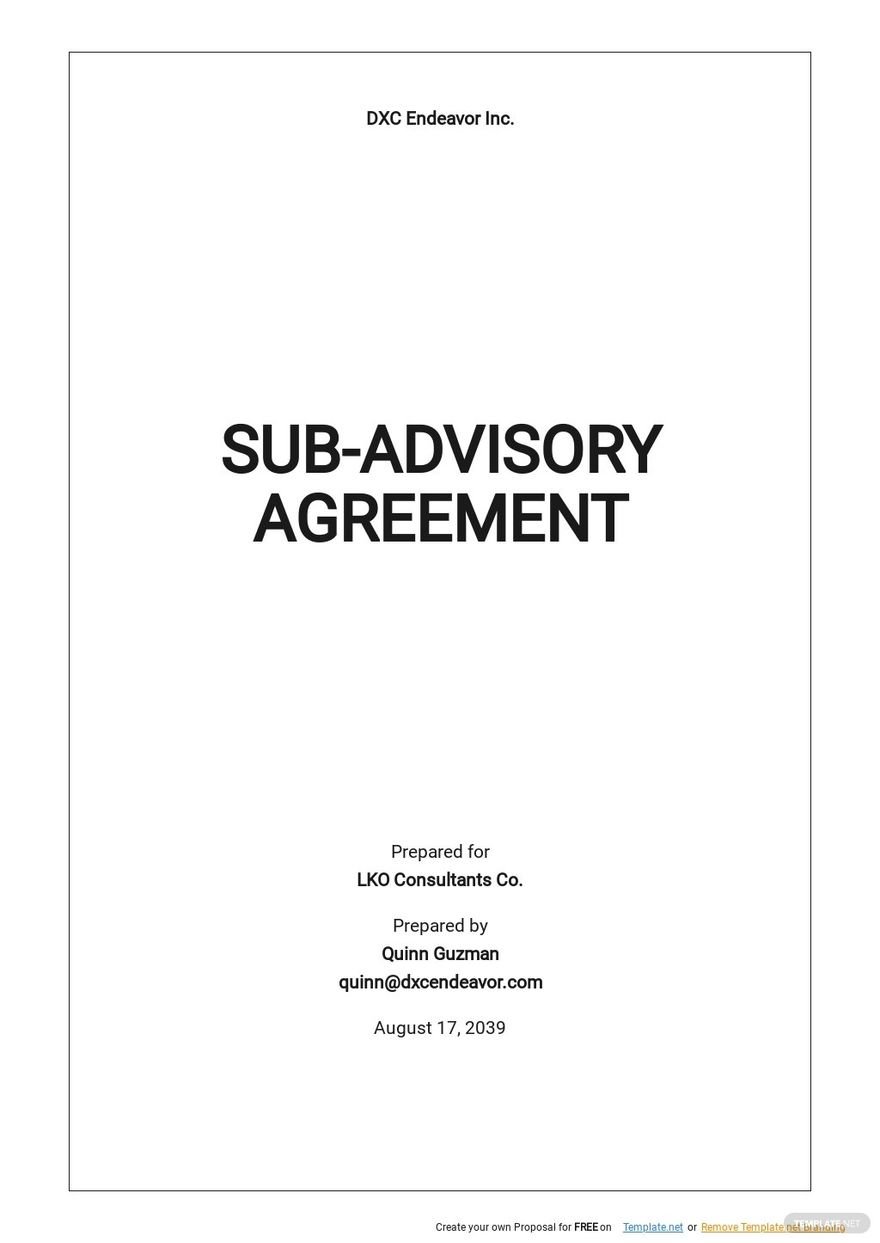 Sub Advisory Agreement Template.jpe