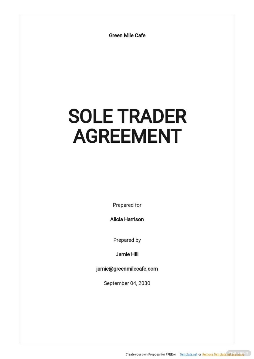 Sole Distributor Agreement Template Google Docs Word Apple Pages 