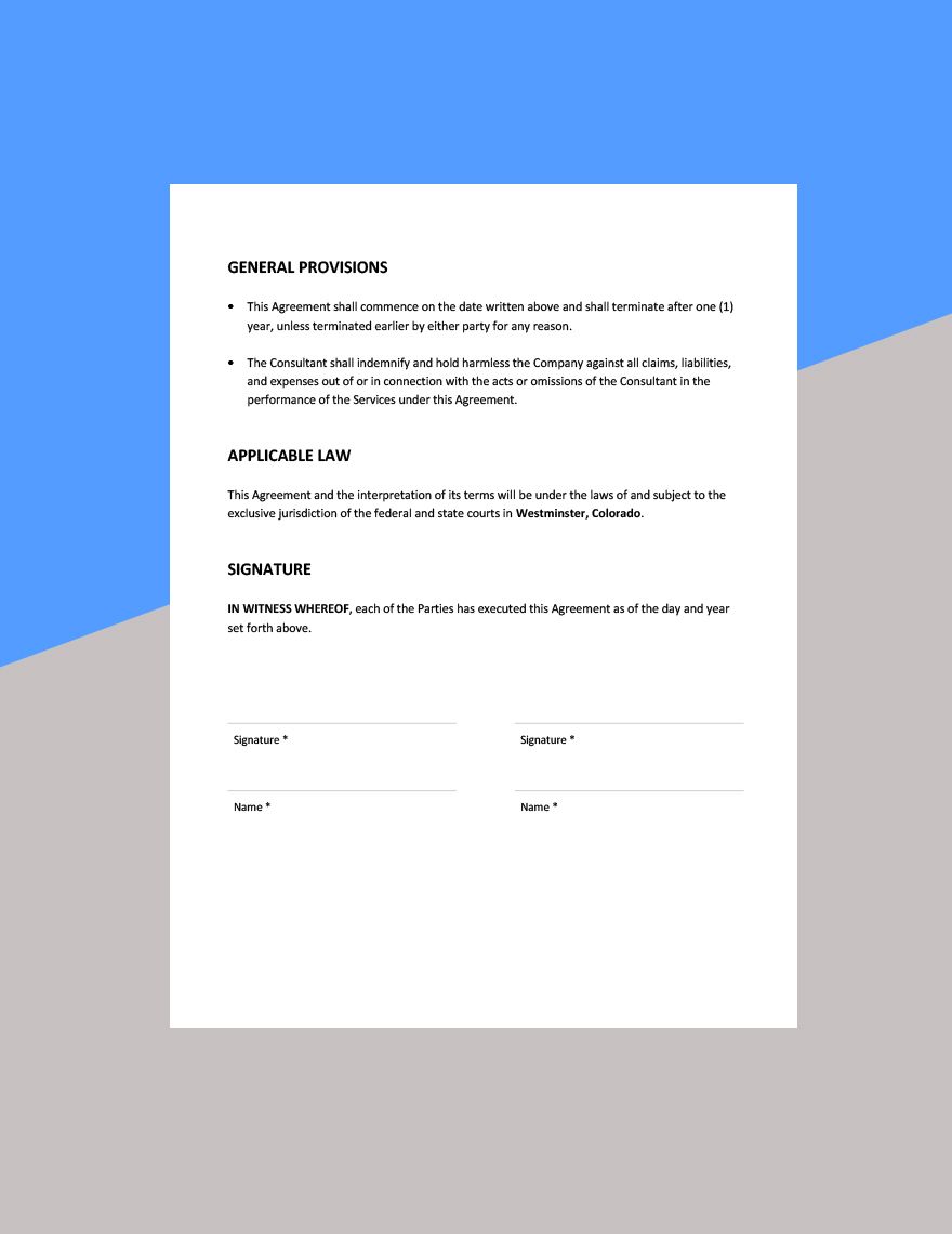Simple Draft Agreement Template