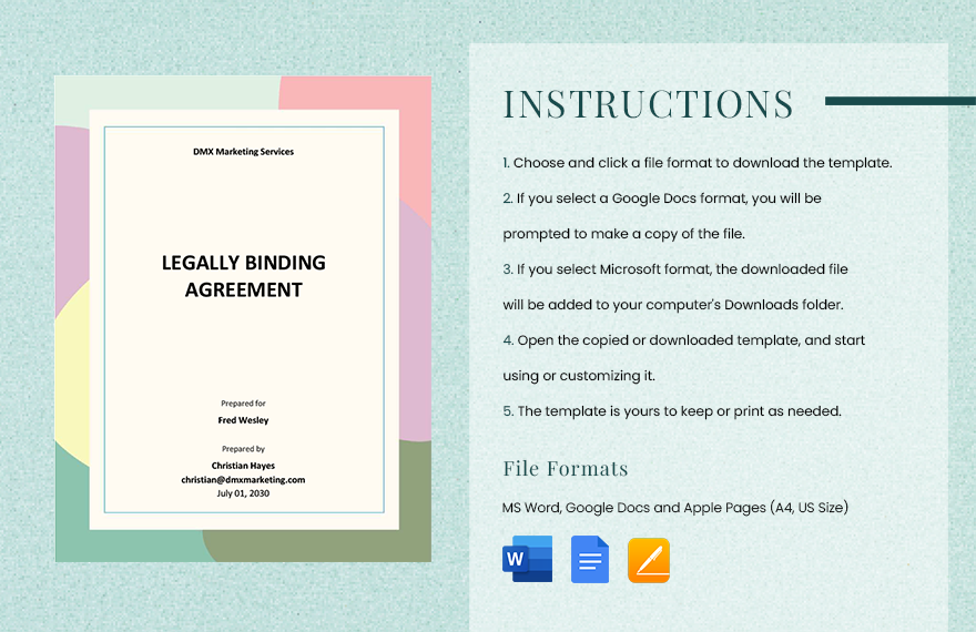 Legally Binding Agreement Template