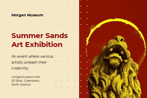 Art Exhibition Postcard Template