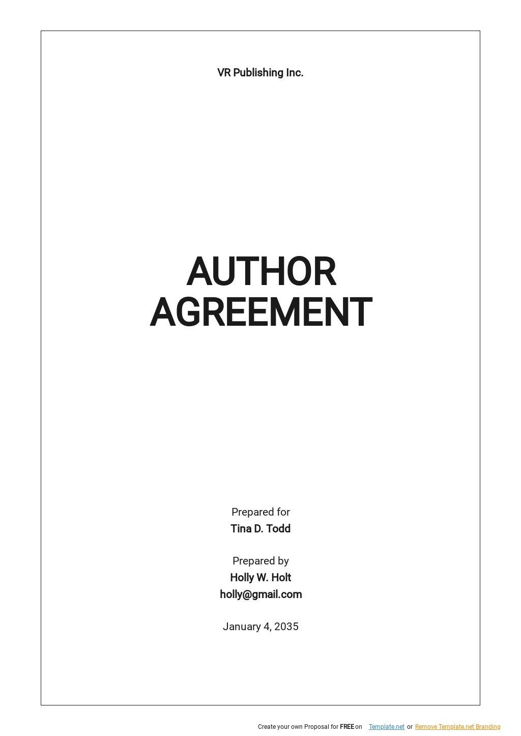 Author Agreement 