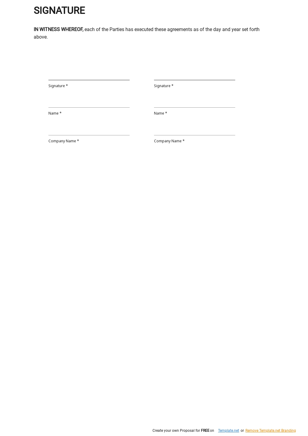 Binder Agreement Template Google Docs, Word, Apple Pages