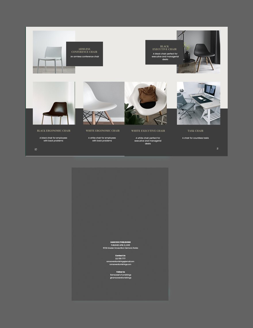 Business Furniture Lookbook Template in InDesign, Word - Download ...