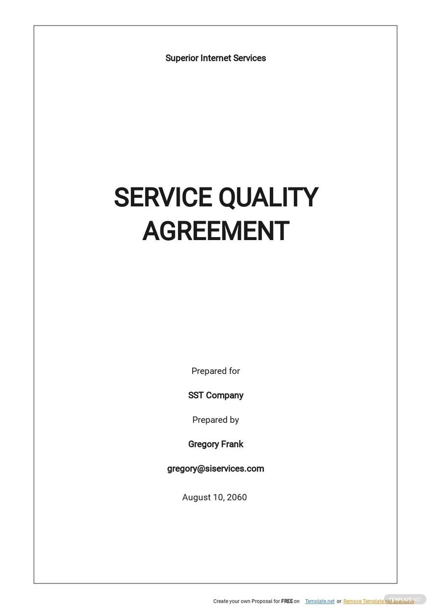 Quality Technical Agreement Template Google Docs, Word, Apple Pages