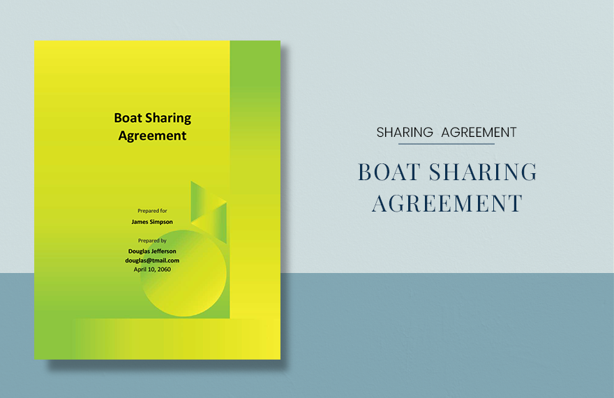 Boat Sharing Agreement Template