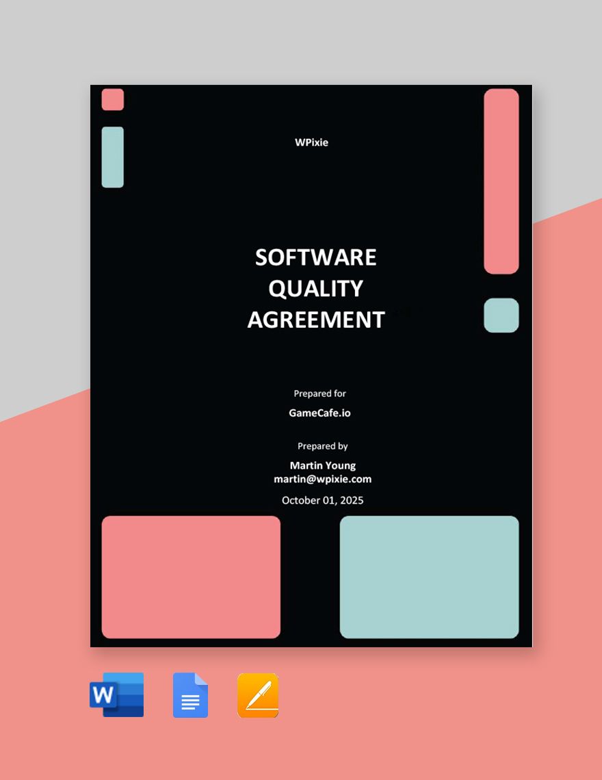 Software Quality Agreement Template