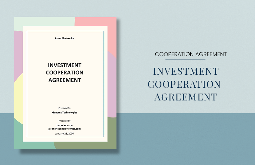 Investment Cooperation Agreement Template in Word, Google Docs, PDF, Apple Pages