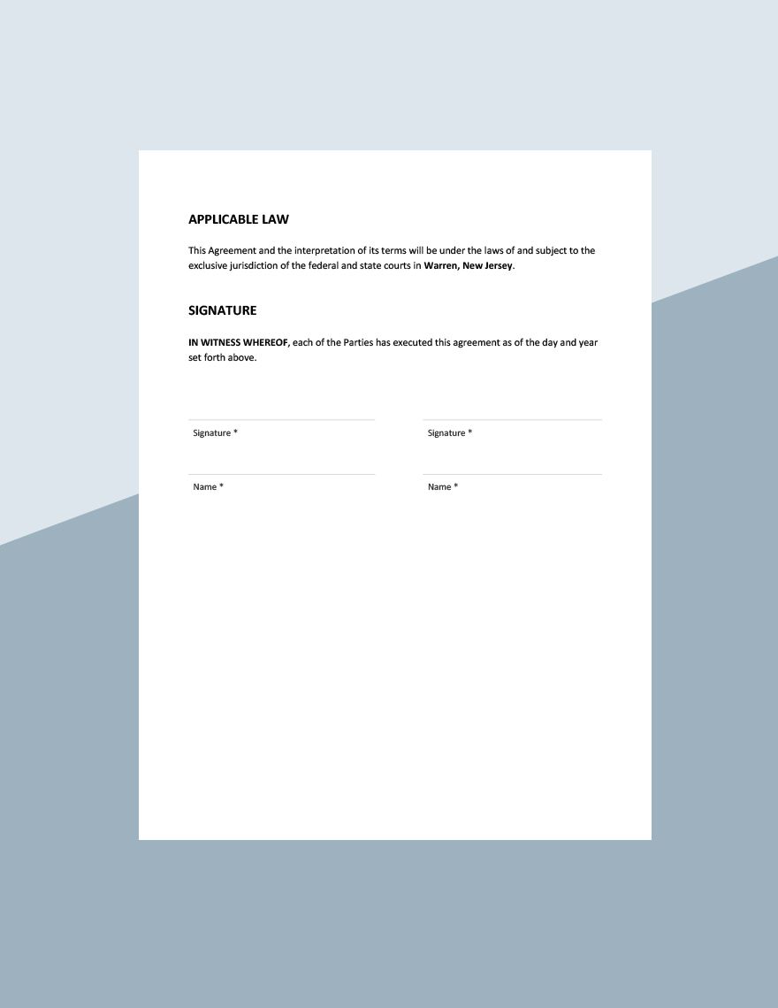 Sharing Agreement Template