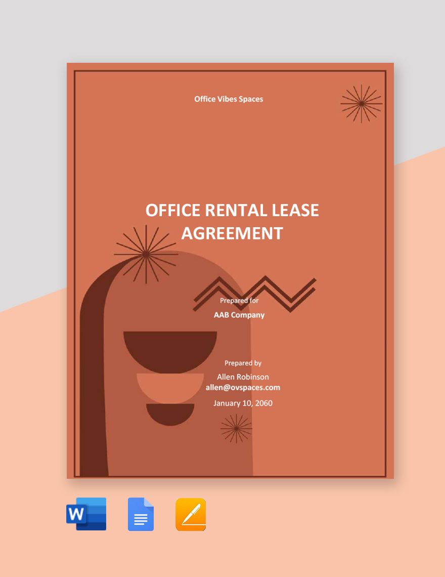 Office Rental Lease Agreement Template 