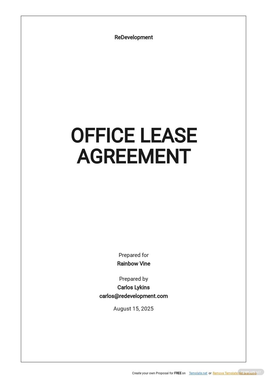 Virtual Office Lease Agreement Template Printable Form Templates and