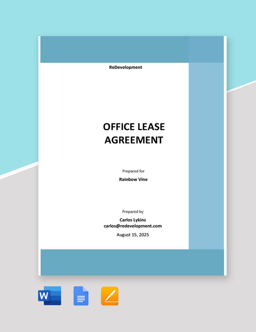 Office Lease Agreement Template