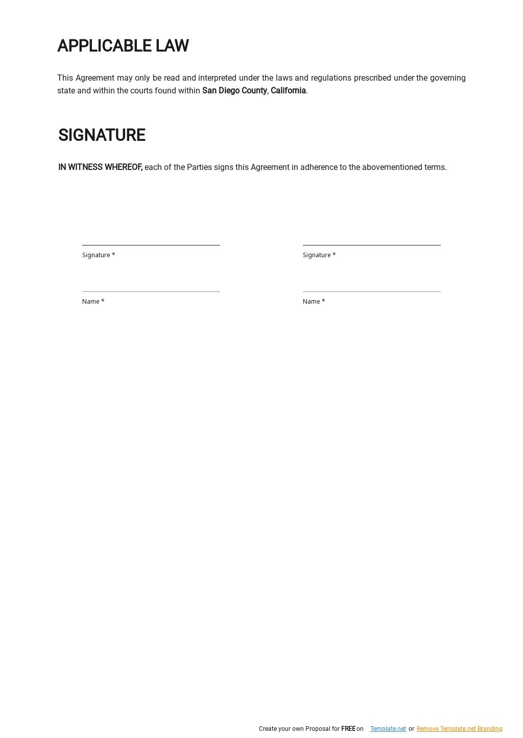Car Sharing Agreement Template in Template net