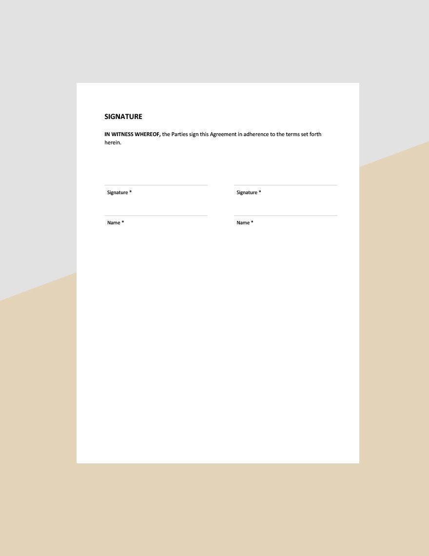 Storage Space Lease Agreement Template