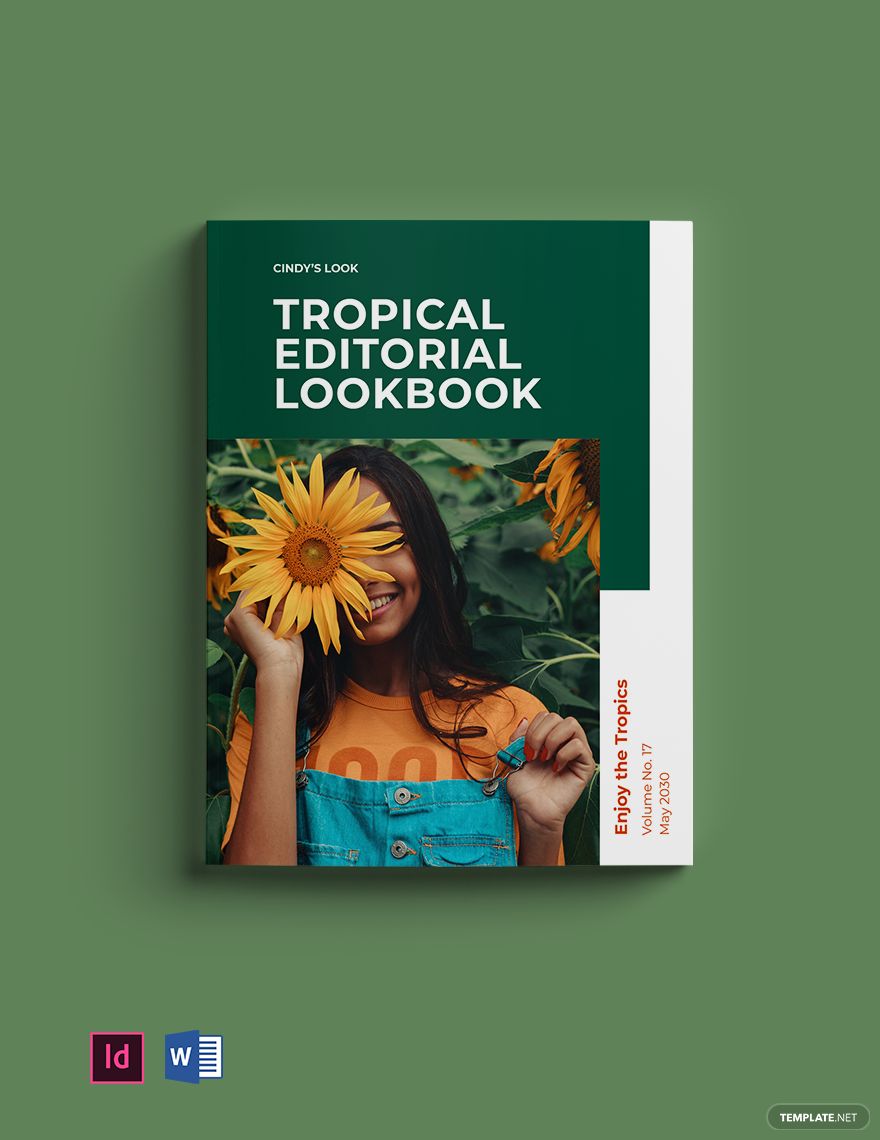 Tropical Editorial Lookbook Template in Word, InDesign