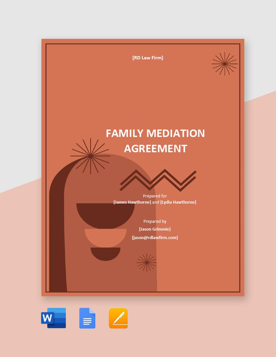 Family Mediation Agreement Template