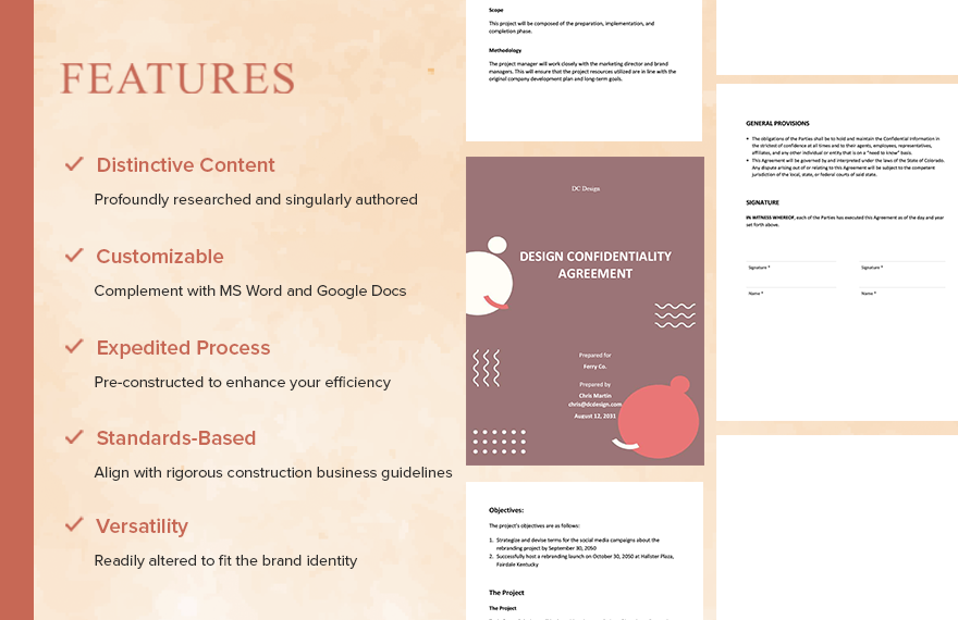 Design Confidentiality Agreement Template