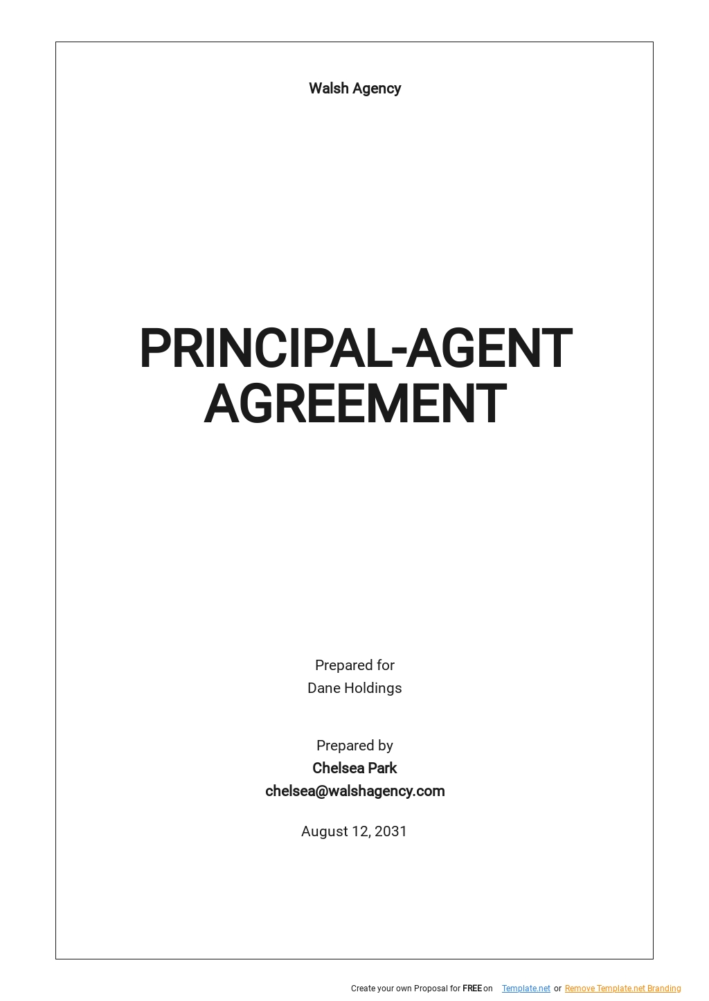 Sourcing Agent Agreement Template Google Docs Word Apple Pages