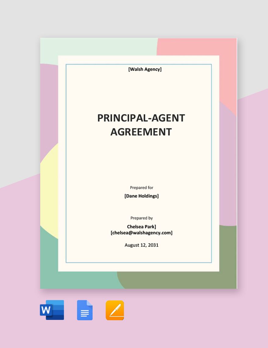 Principal Agent Agreement Template