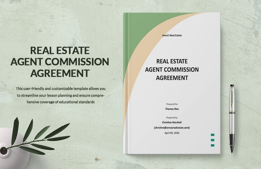 Real Estate Agent Commission Agreement Template
