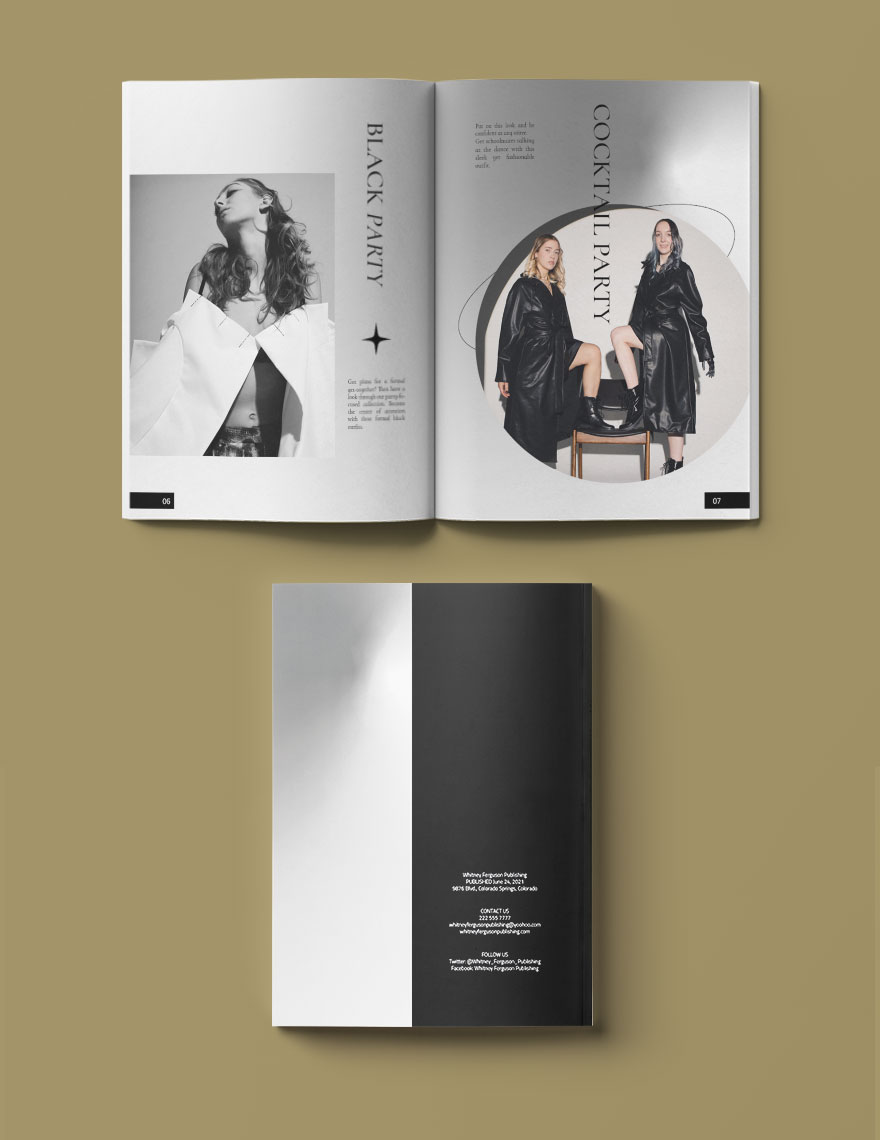 Black Outfit Lookbook Template