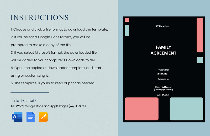 Family Agreement Template