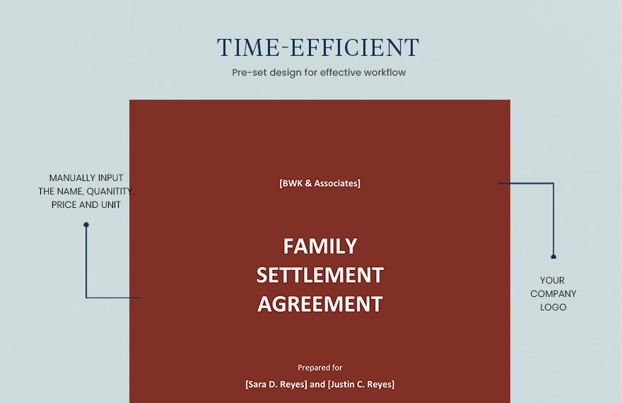 Family Settlement Agreement Template