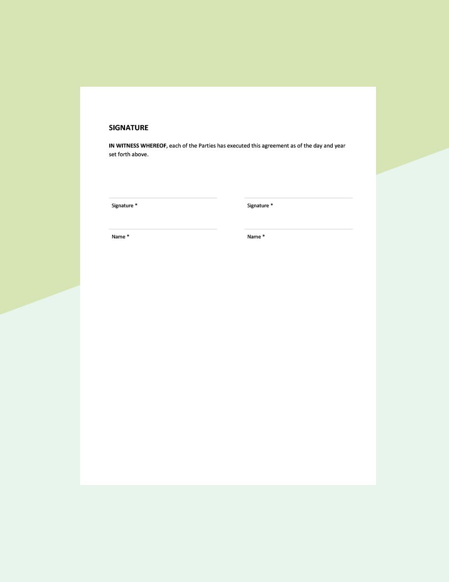 Office Sharing Agreement Template in Word Google Docs Pages