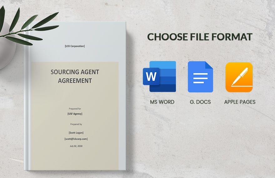 Sourcing Agent Agreement Template