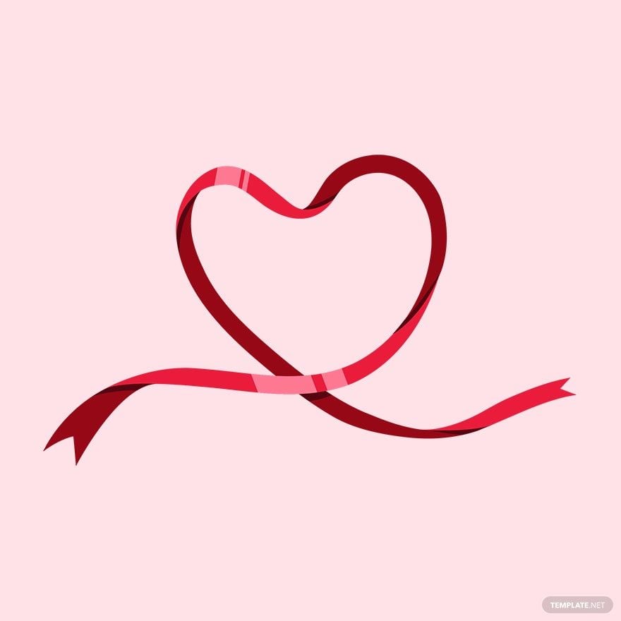 Free Heart Ribbon Vector