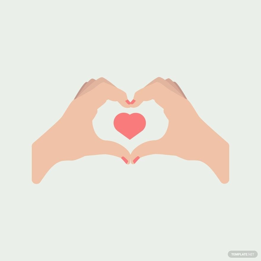 Free Heart Shaped Hands Vector