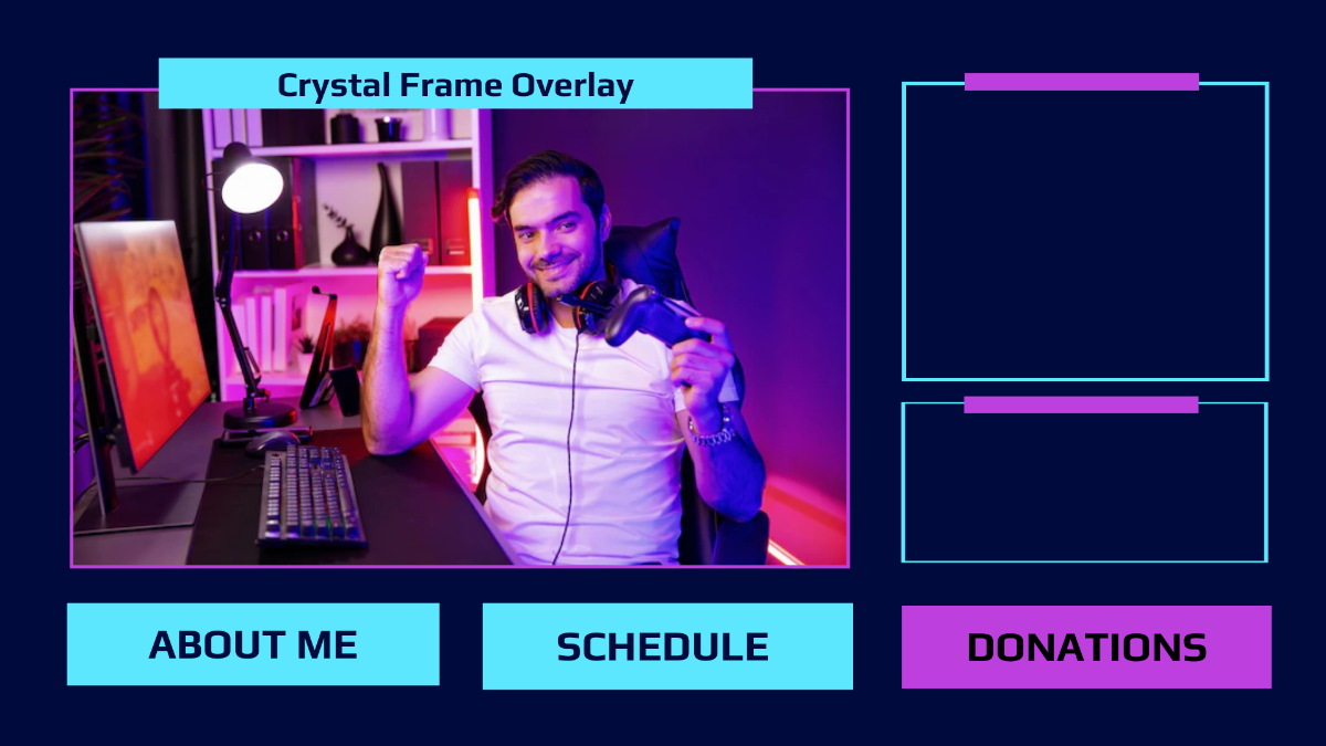 Free Twitch Webcam Overlay Template to Edit Online